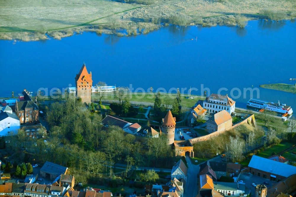 Tangermünde from the bird's eye view: Castle of Schloss in Tangermuende in the state Saxony-Anhalt, Germany