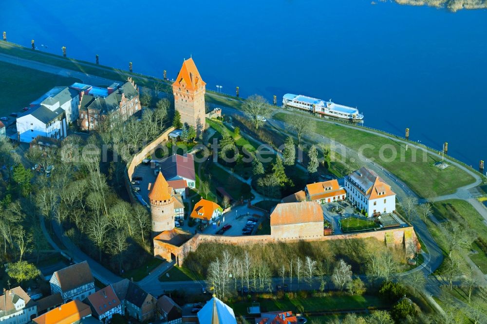 Tangermünde from the bird's eye view: Castle of Schloss in Tangermuende in the state Saxony-Anhalt, Germany