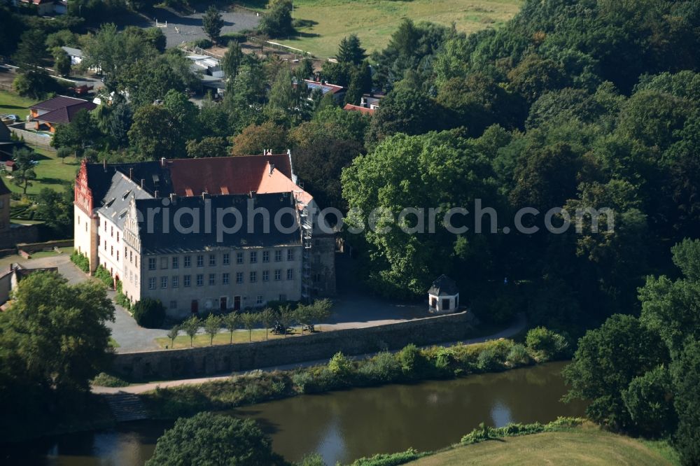 Trebsen/Mulde from the bird's eye view: Castle of Schloss in Trebsen/Mulde in the state Saxony