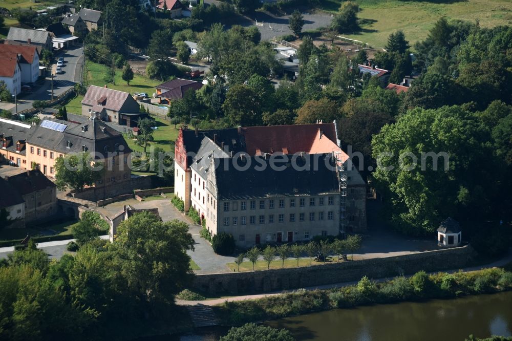 Aerial image Trebsen/Mulde - Castle of Schloss in Trebsen/Mulde in the state Saxony