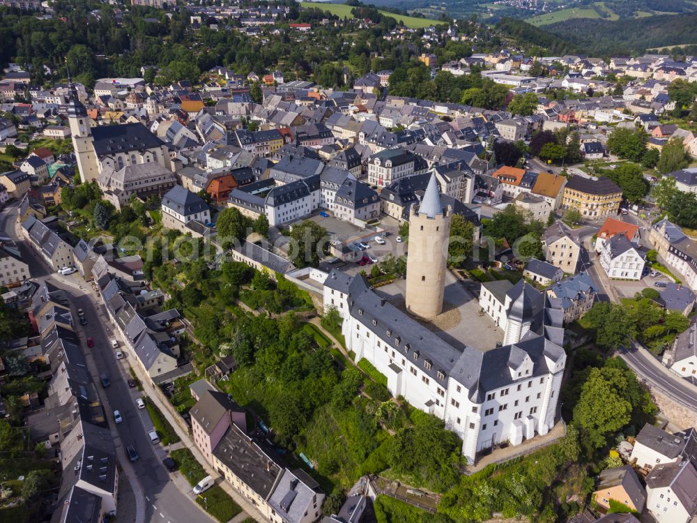 Aerial photograph Zschopau - Castle of Wildeck in Zschopau in the state Saxony, Germany