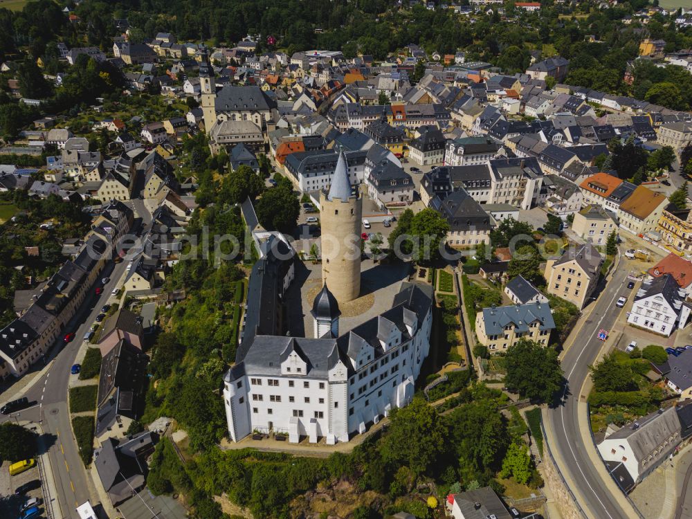 Aerial image Zschopau - Castle of Wildeck in Zschopau in the state Saxony, Germany