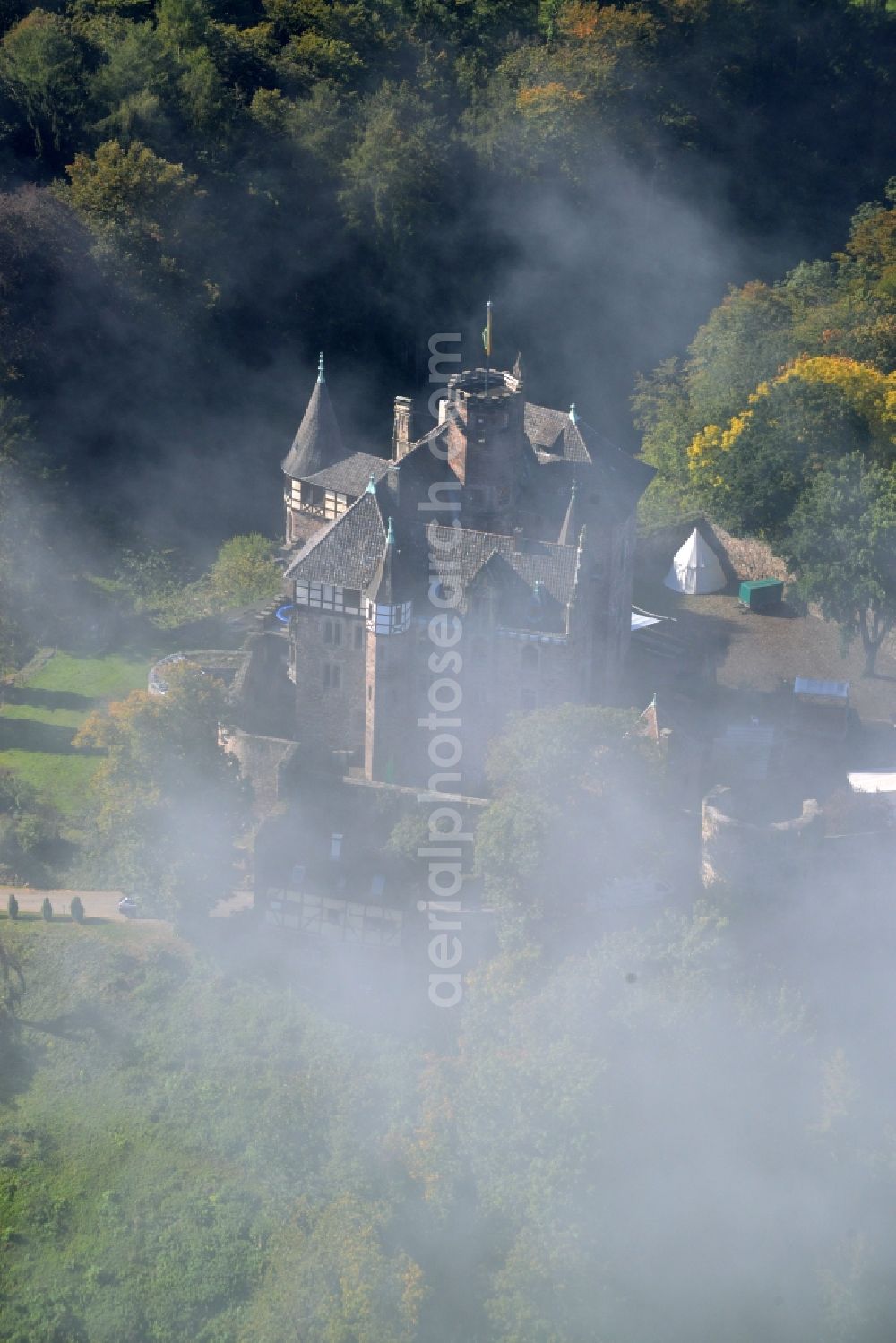 Aerial image Witzenhausen - Castle in Witzenhausen in the state Hesse