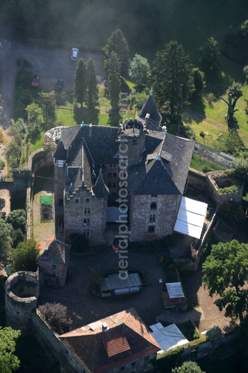 Witzenhausen from the bird's eye view: Castle in Witzenhausen in the state Hesse