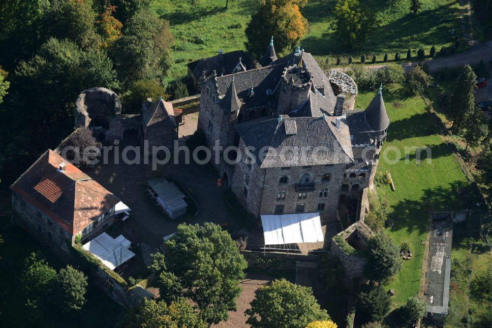 Aerial image Witzenhausen - Castle in Witzenhausen in the state Hesse