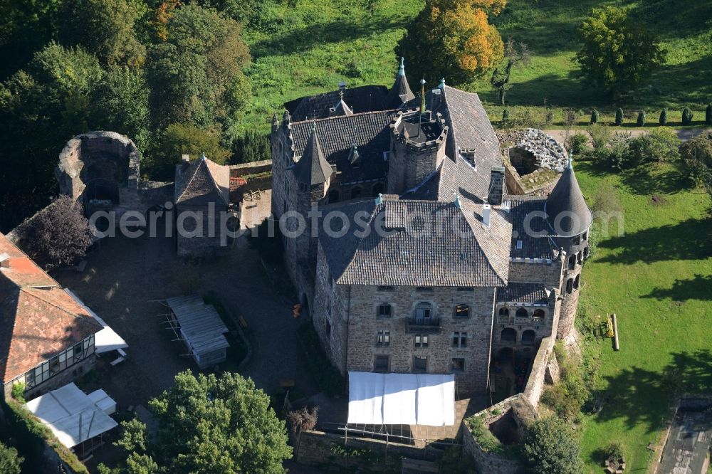 Witzenhausen from the bird's eye view: Castle in Witzenhausen in the state Hesse