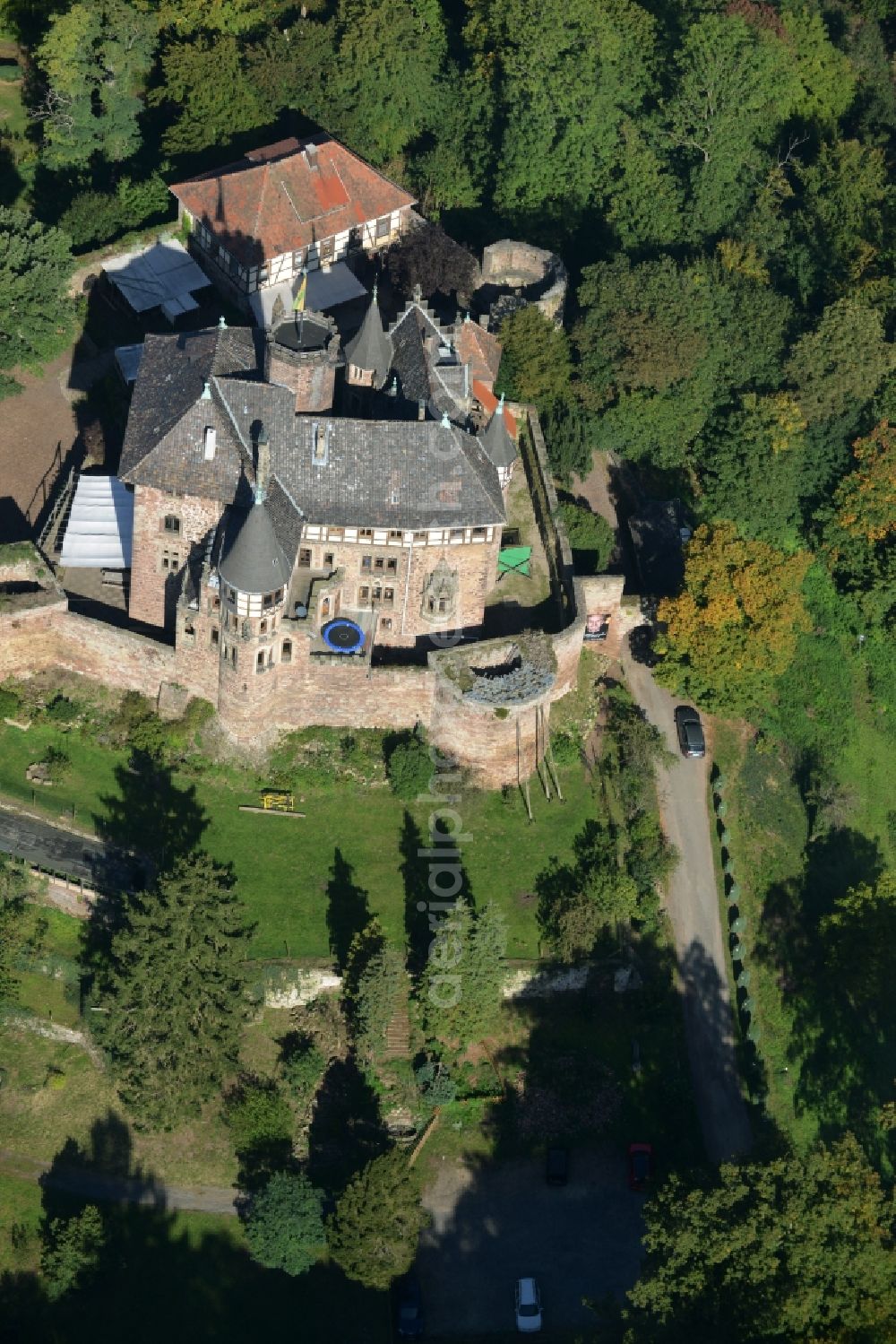 Aerial image Witzenhausen - Castle in Witzenhausen in the state Hesse