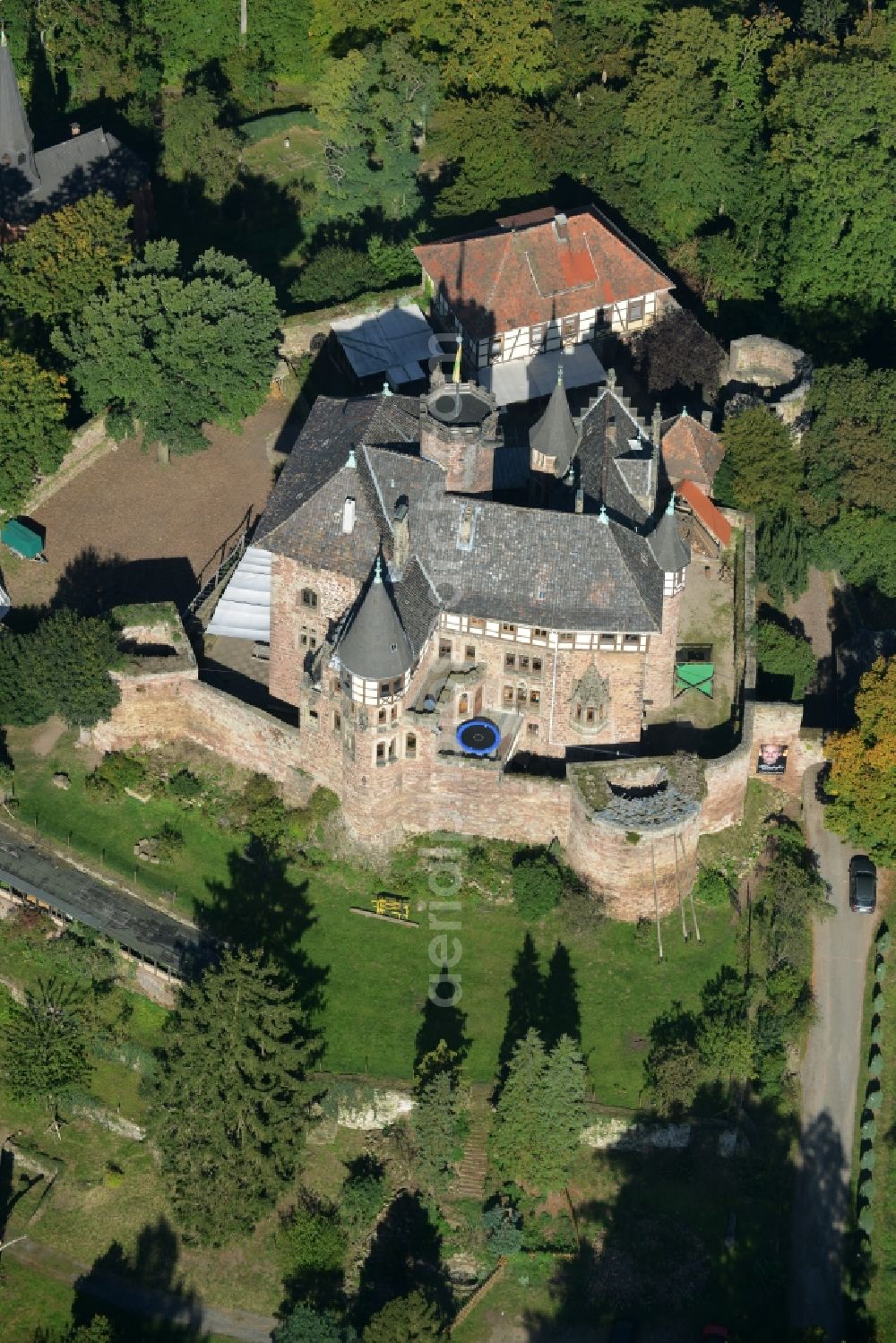 Aerial photograph Witzenhausen - Castle in Witzenhausen in the state Hesse