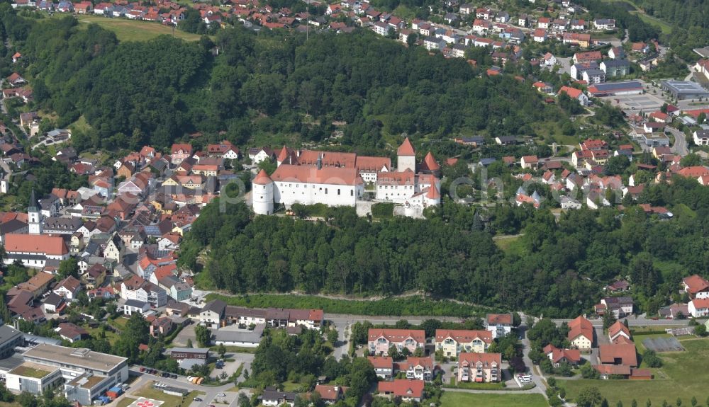 Aerial image Wörth an der Donau - Castle of Woerth an der Donau in the state Bavaria, Germany