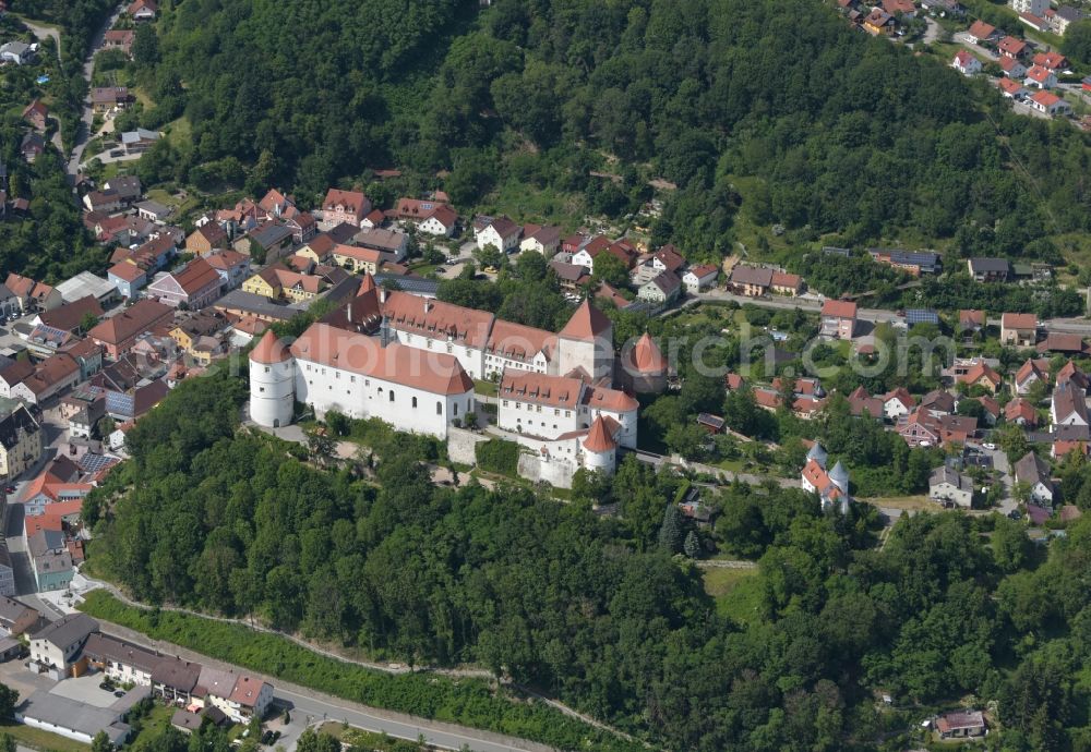 Aerial photograph Wörth an der Donau - Castle of Woerth an der Donau in the state Bavaria, Germany