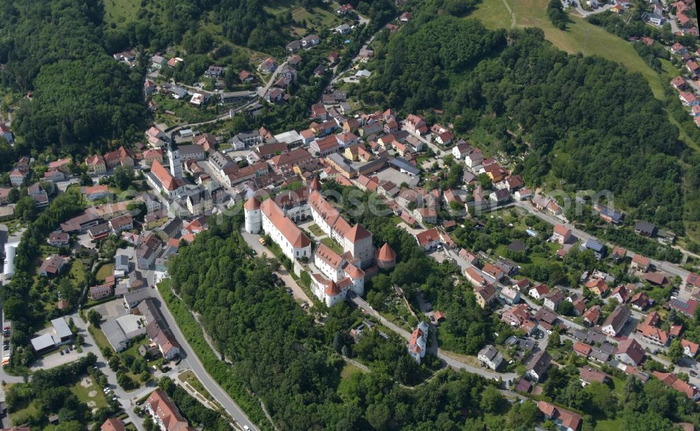 Wörth an der Donau from the bird's eye view: Castle of Woerth an der Donau in the state Bavaria, Germany