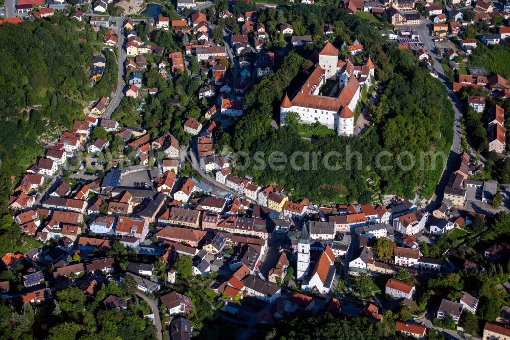 Aerial image Wörth an der Donau - Castle of Woerth an der Donau in the state Bavaria, Germany