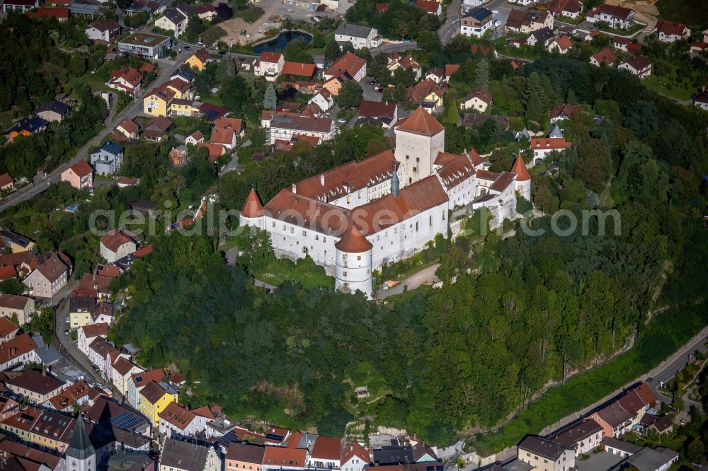 Wörth an der Donau from above - Castle of Woerth an der Donau in the state Bavaria, Germany