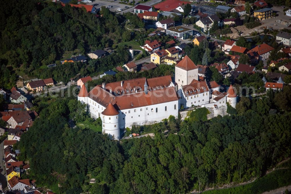 Wörth an der Donau from the bird's eye view: Castle of Woerth an der Donau in the state Bavaria, Germany