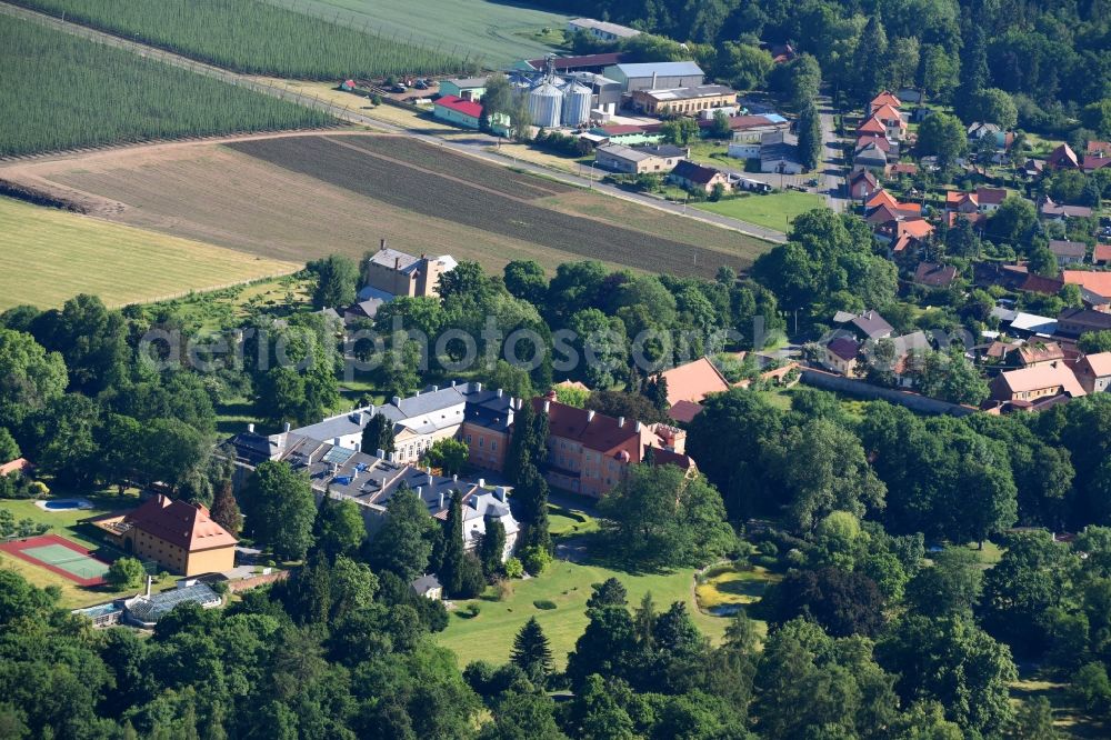 Petrohrad from above - Castle Zamek in Petrohrad in Ustecky kraj - Aussiger Region, Czech Republic