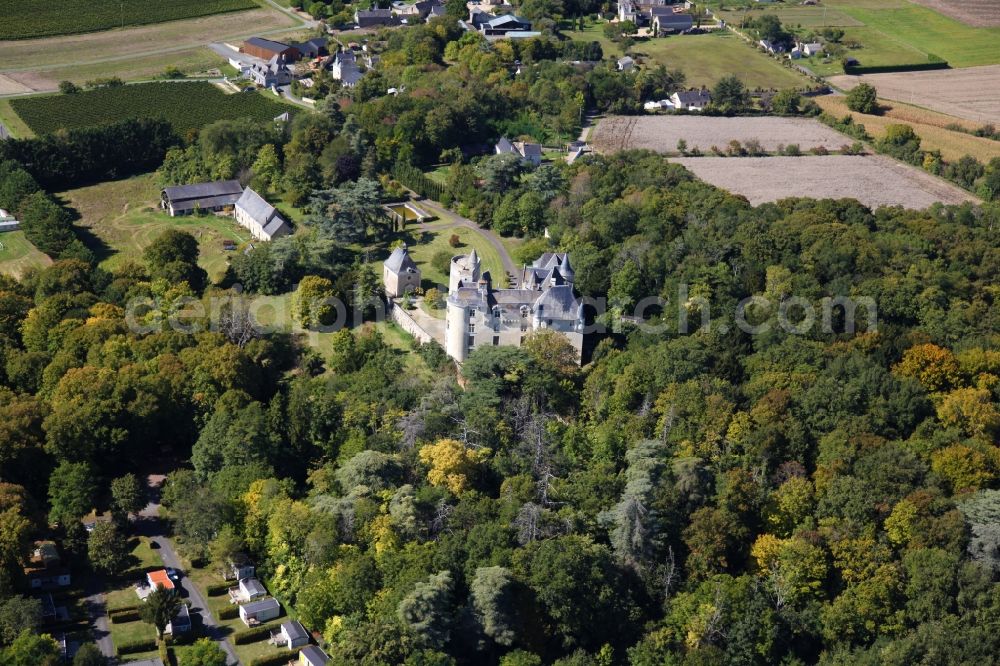 Aerial photograph Coutures - Castle of Chateau Montsabert in the district Montsabert in Coutures in Pays de la Loire, France