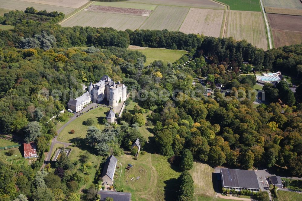 Aerial photograph Coutures - Castle of Chateau Montsabert in the district Montsabert in Coutures in Pays de la Loire, France