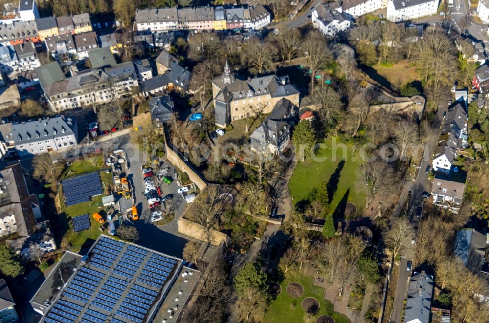 Siegen from above - Castle of Schloss in Siegen in the state North Rhine-Westphalia