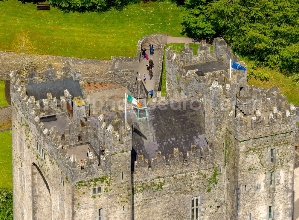 Bunratty from above - Castle of the fortress Bunratty Castle in Bunratty in Clare, Ireland