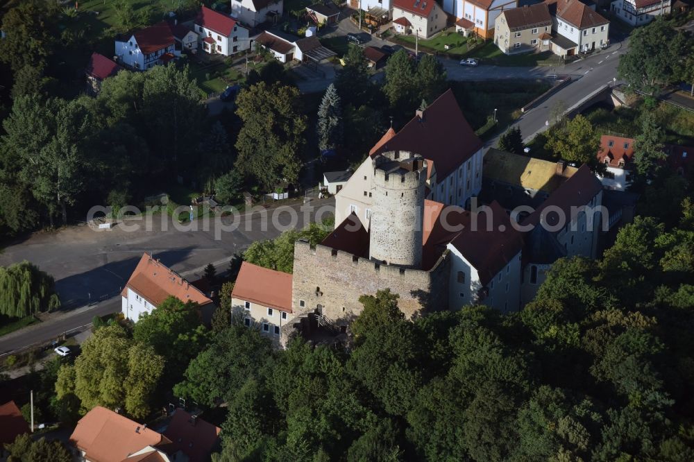 Aerial photograph Kohren-Sahlis - Castle of the fortress Burg Gnandstein in Kohren-Sahlis in the state Saxony