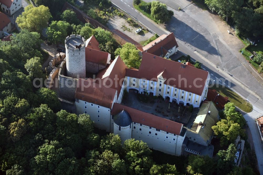 Kohren-Sahlis from the bird's eye view: Castle of the fortress Burg Gnandstein in Kohren-Sahlis in the state Saxony