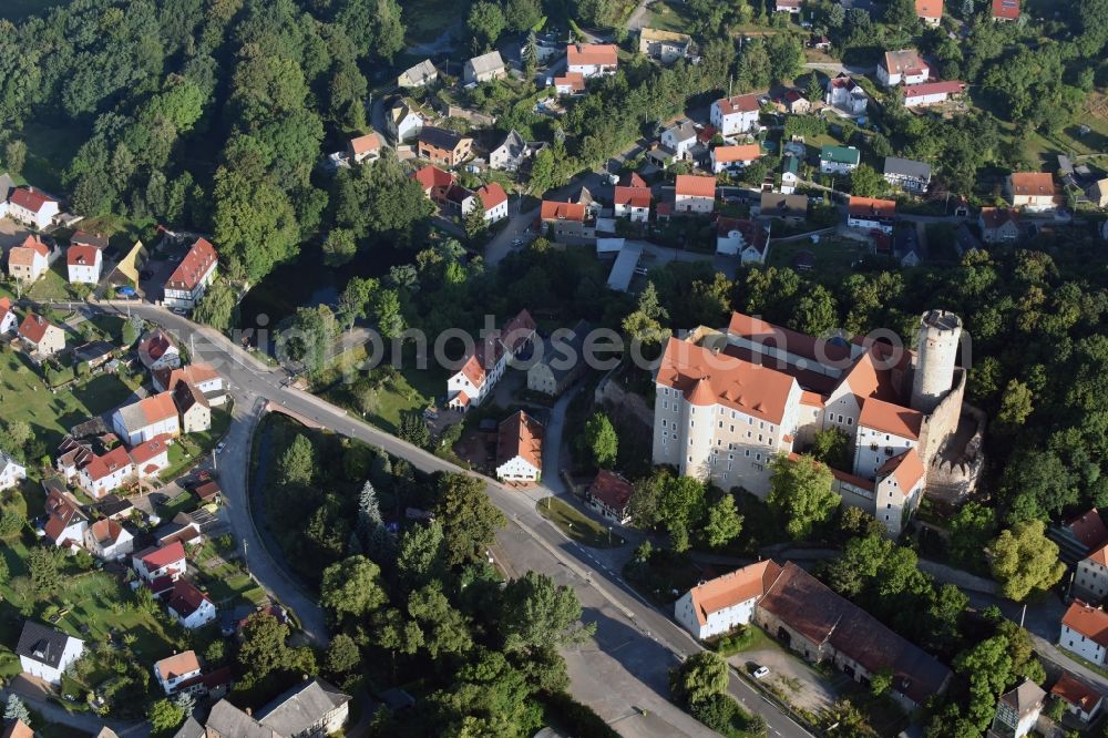 Aerial photograph Kohren-Sahlis - Castle of the fortress Burg Gnandstein in Kohren-Sahlis in the state Saxony