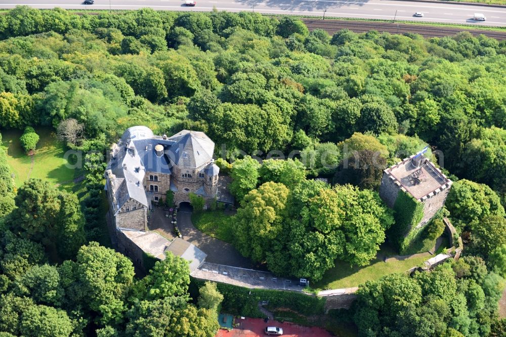 Aerial photograph Bad Breisig - Castle of the fortress on Burgweg in Bad Breisig in the state Rhineland-Palatinate, Germany