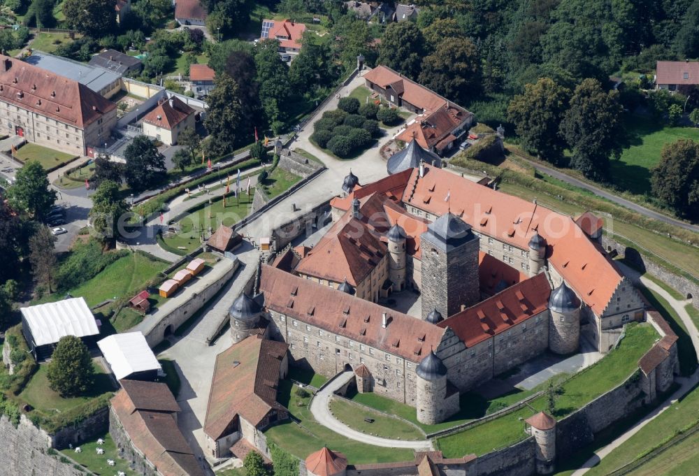 Aerial photograph Kronach - Castle of the fortress Festung Rosenberg Kronach in Kronach in the state Bavaria, Germany