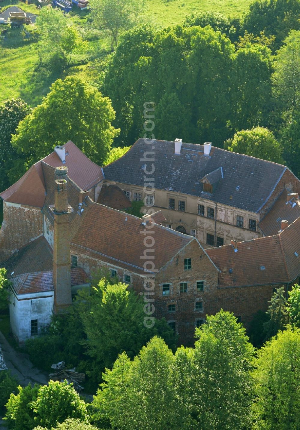 Goldbeck, Wittstock/Dosse from the bird's eye view: Castle of the fortress in Goldbeck, Wittstock/Dosse in the state Brandenburg