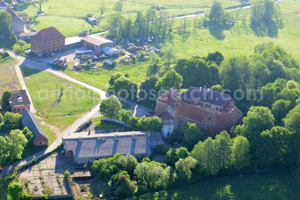 Aerial image Goldbeck, Wittstock/Dosse - Castle of the fortress in Goldbeck, Wittstock/Dosse in the state Brandenburg