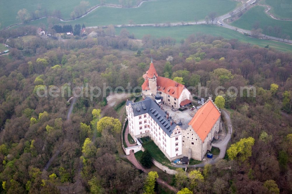 Bad Colberg-Heldburg from the bird's eye view: Castle of the fortress Heldburg in Bad Colberg-Heldburg in the state Thuringia