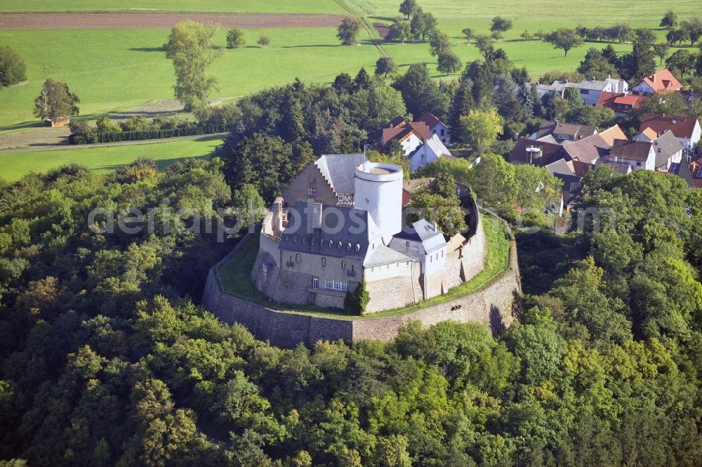 Otzberg from the bird's eye view: Castle of the fortress in the district Hering in Otzberg in the state Hesse, Germany