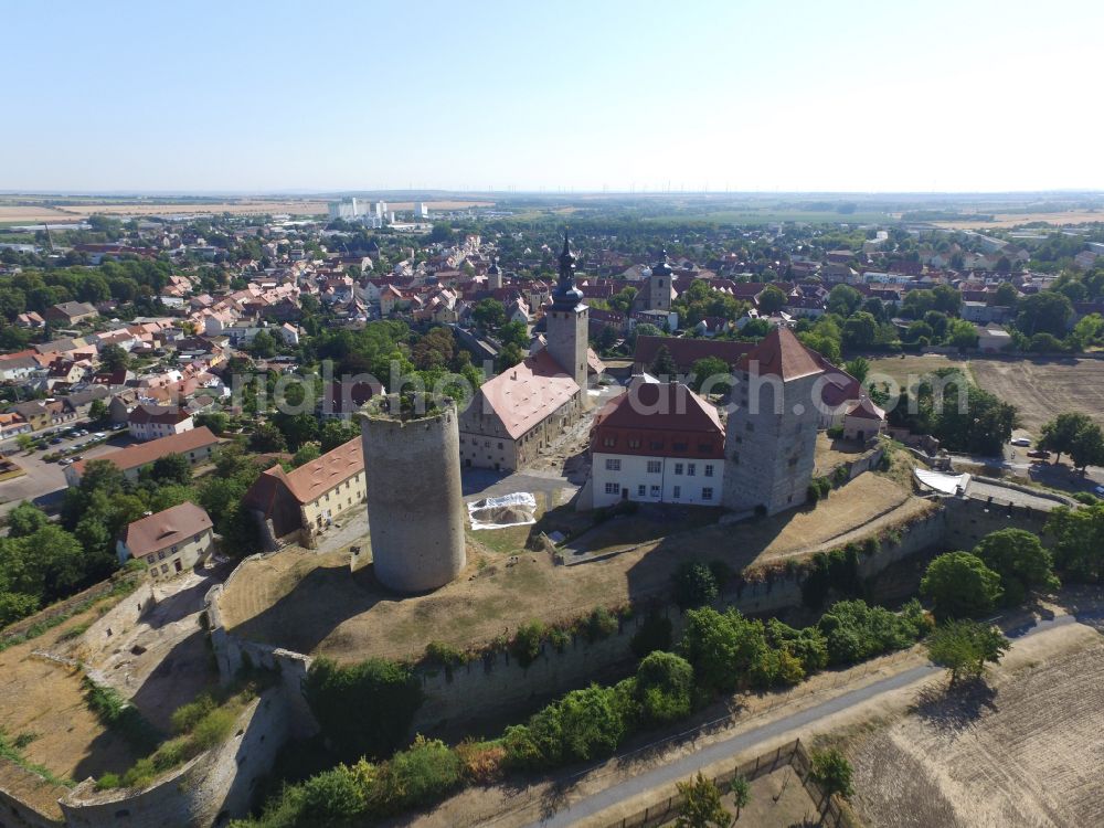 Aerial photograph Querfurt - Castle of the fortress Querfurt Strasse Strasse of Romanik in Querfurt in the state Saxony-Anhalt, Germany