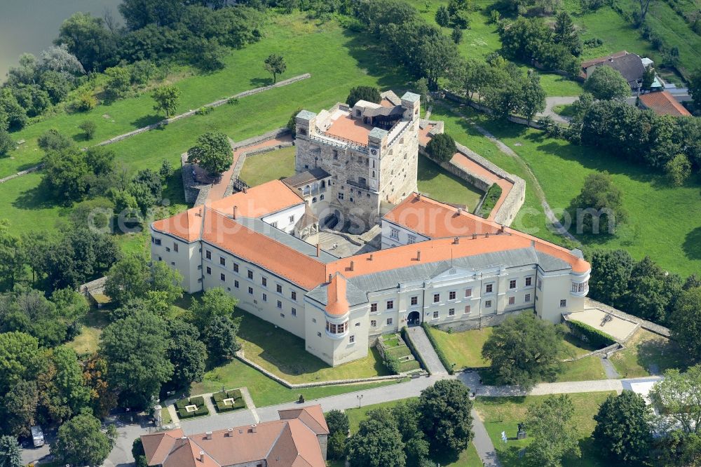 Aerial photograph Sarospatak - Castle of the fortress in Sarospatak in Borsod-Abauj-Zemplen, Hungary