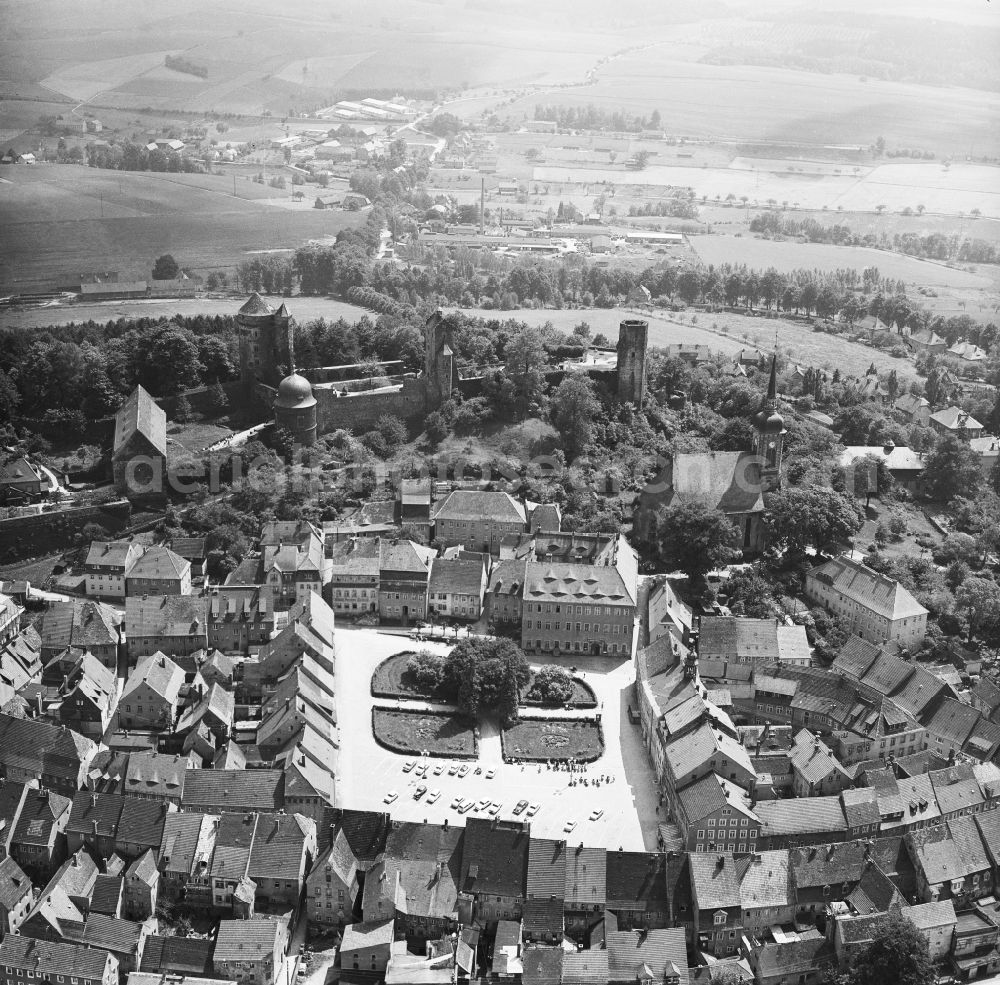 Aerial photograph Stolpen - Castle of the fortress Stolpen in Stolpen in the state Saxony