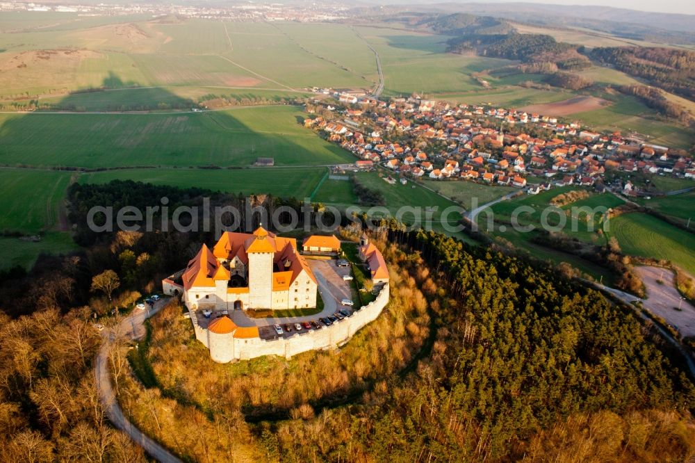 Amt Wachsenburg from the bird's eye view: Castle of the fortress Wachsenburg in Amt Wachsenburg in the state Thuringia