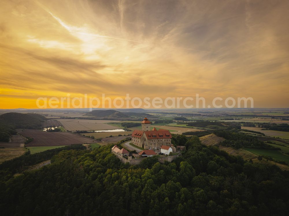 Amt Wachsenburg from the bird's eye view: Castle of the fortress Wachsenburg in Amt Wachsenburg in the state Thuringia