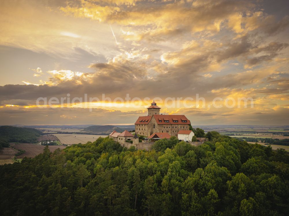 Aerial image Amt Wachsenburg - Castle of the fortress Wachsenburg in Amt Wachsenburg in the state Thuringia