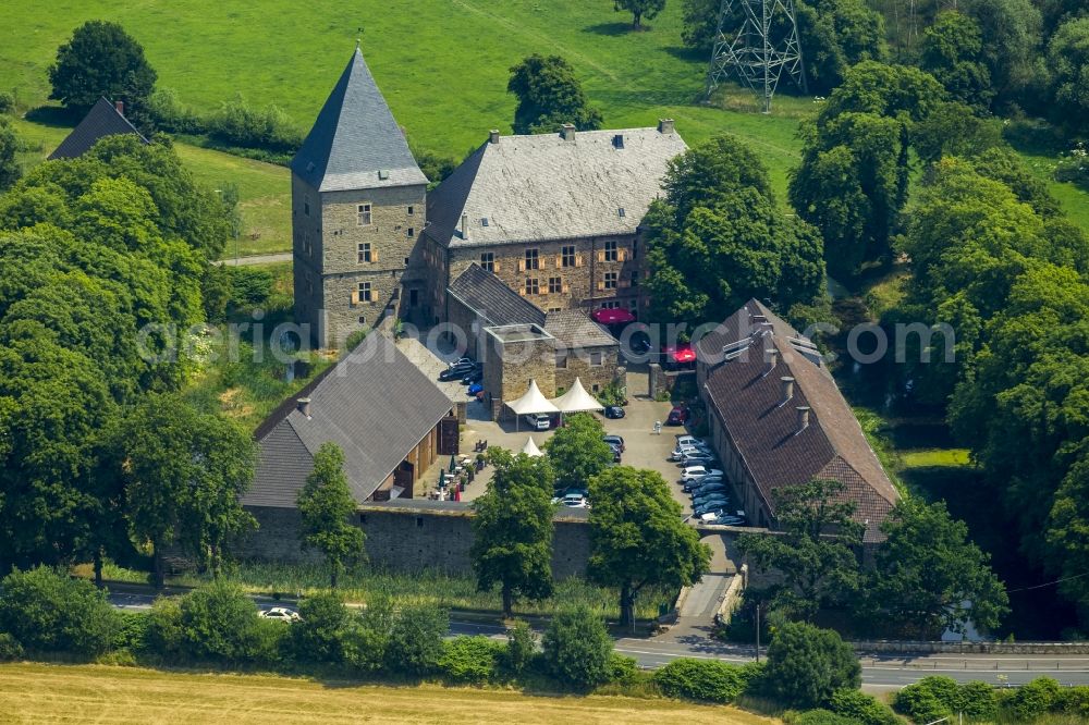 Hattingen from the bird's eye view: Castle of the fortress Hattingen in the state North Rhine-Westphalia