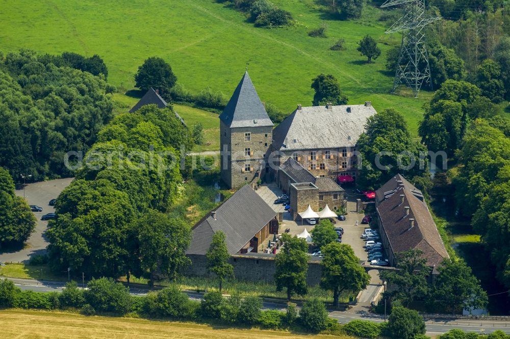 Aerial image Hattingen - Castle of the fortress Hattingen in the state North Rhine-Westphalia