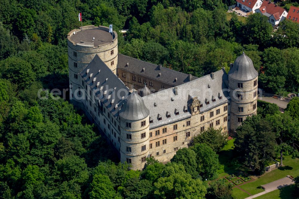 Aerial photograph Büren - Castle of the fortress Wewelsburg on Burgwall in Bueren in the state North Rhine-Westphalia