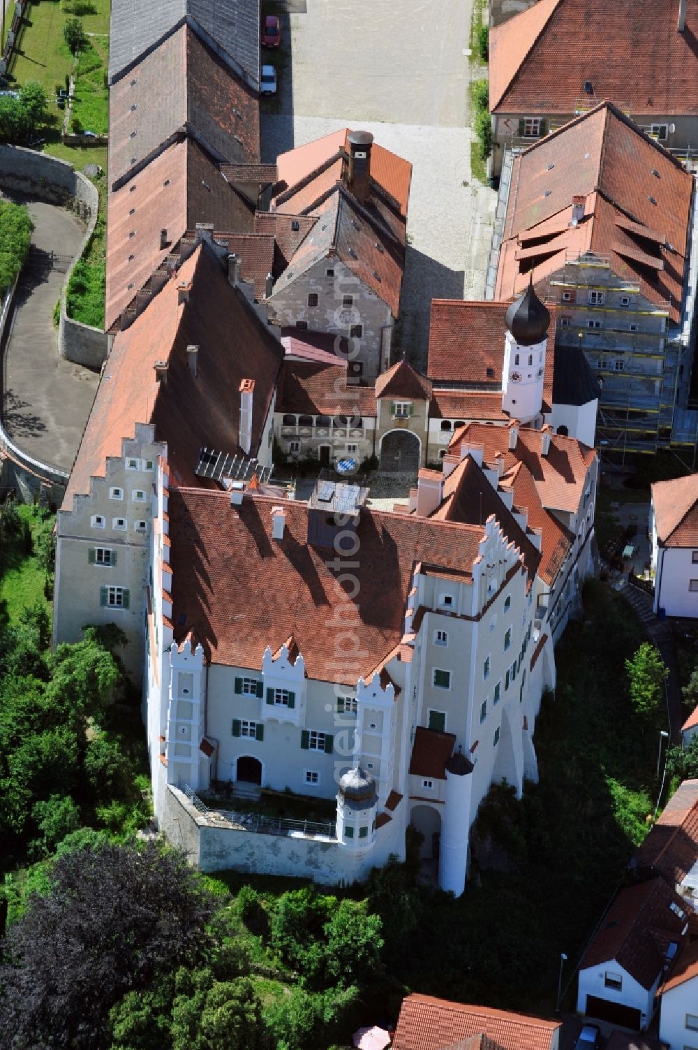 Aerial image Sandersdorf - Castle of the fortress of Wittelsbacher Ausgleichsfond in Altmannstein in the state Bavaria, Germany