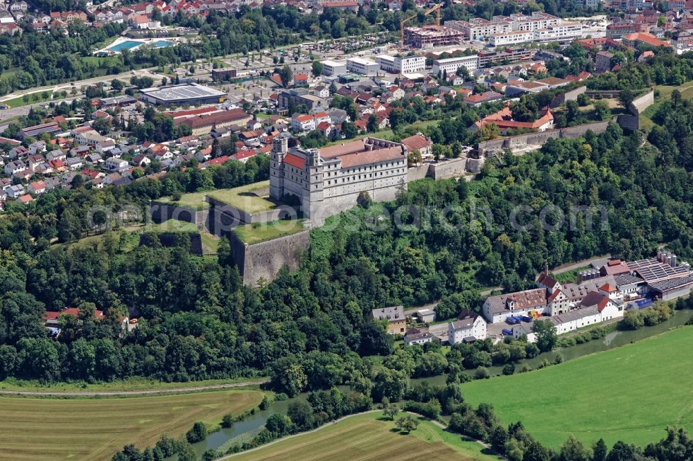 Aerial photograph Eichstätt - Castle of the fortress Willibaldsburg in Eichstaett in the state Bavaria