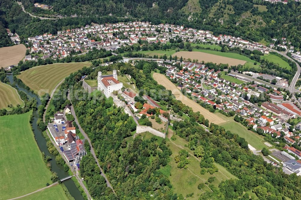 Aerial photograph Eichstätt - Castle of the fortress Willibaldsburg in Eichstaett in the state Bavaria