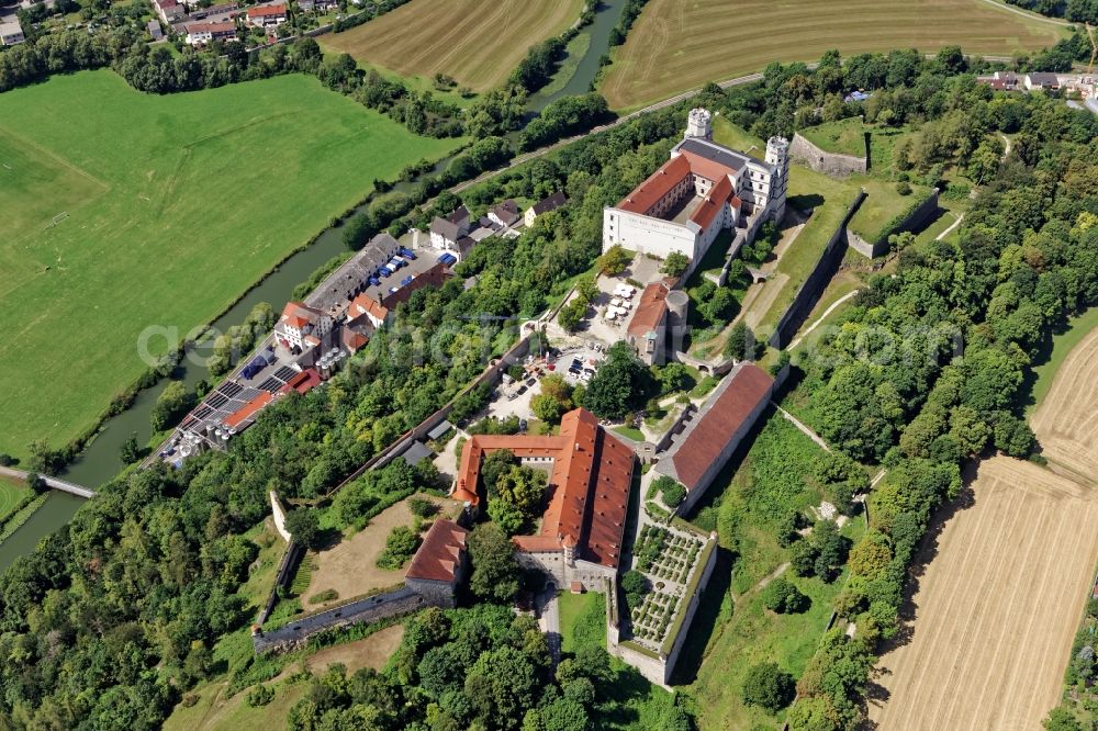 Eichstätt from the bird's eye view: Castle of the fortress Willibaldsburg in Eichstaett in the state Bavaria