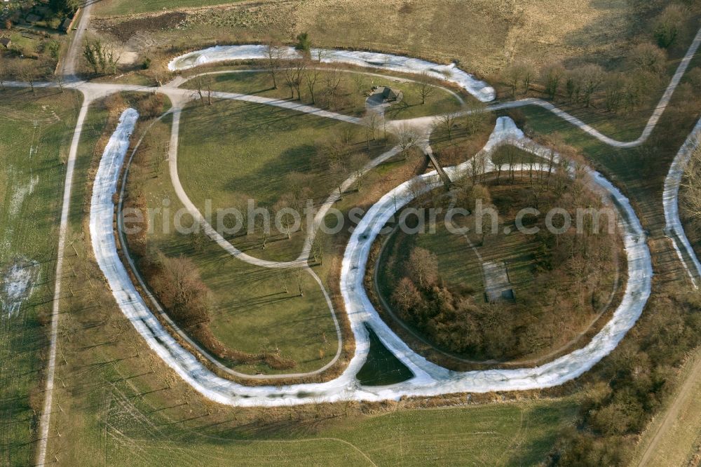 Aerial photograph Hamm - View of the Burghügel Mark in Hamm in the state of North Rhine-Westphalia