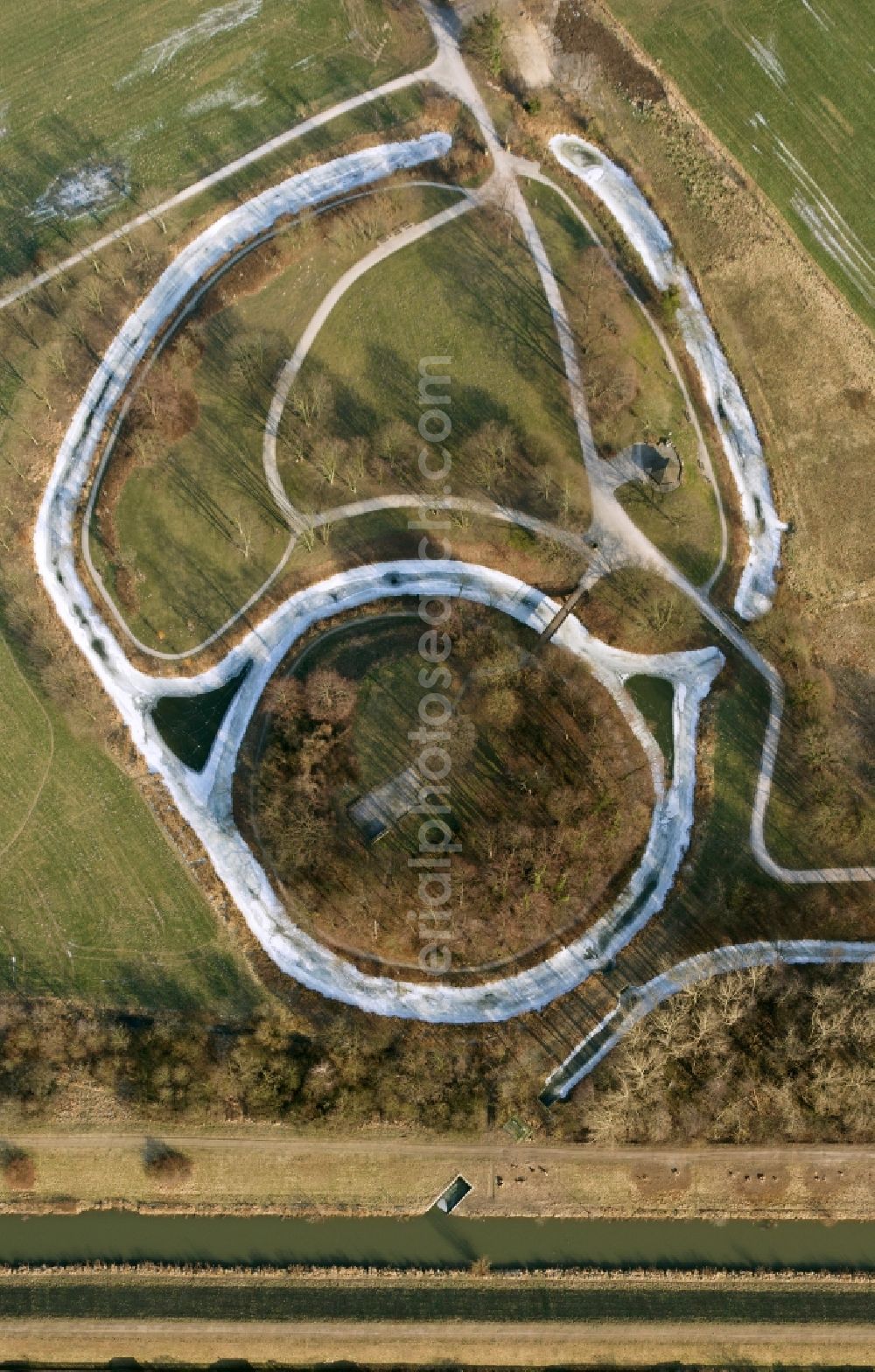 Hamm from above - View of the Burghügel Mark in Hamm in the state of North Rhine-Westphalia