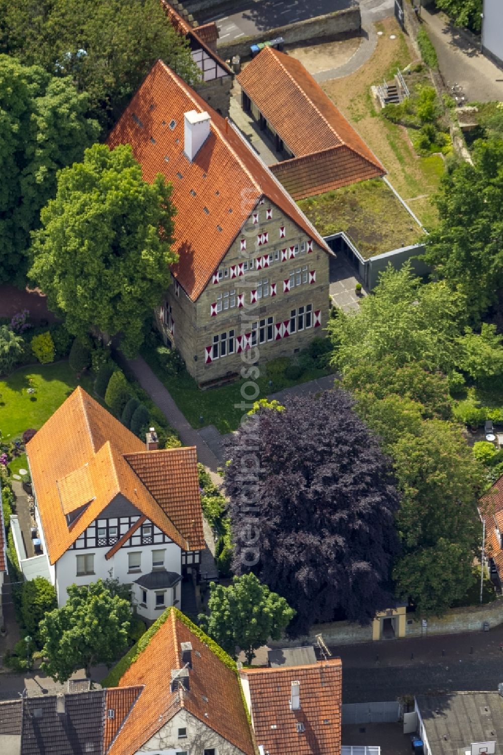 Soest from the bird's eye view: Courtyard museum in Soest in North Rhine-Westphalia