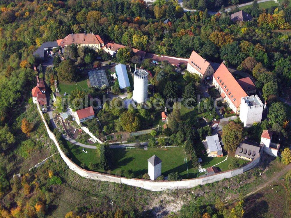 Aerial photograph Burglengenfeld / Bayern - Burglengenfeld (Bayern): Die 1200-jährige Burganlage Burg Lengenfeld auf dem Kreuzberg,auch bekannt als die Wiege der Wittelsbacher, Marktplatz 2-6, 93133 Burglengenfeld Tel. (09471) 7018-0, Fax. (09471) 701845