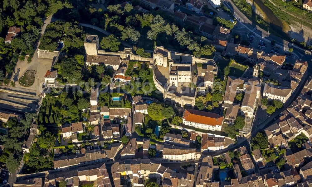 Montélimar from above - Ruined castle of Chateau des Adhemar in Montelimar in the province of Rhone-Alpes in France